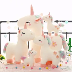 Large Size Unicorn Doll Kawaii Unicorn Plush Toy 30-70CM Soft Stuffed Animals Horse Doll Pillow Toy for Boy Girl Christmas Gifts