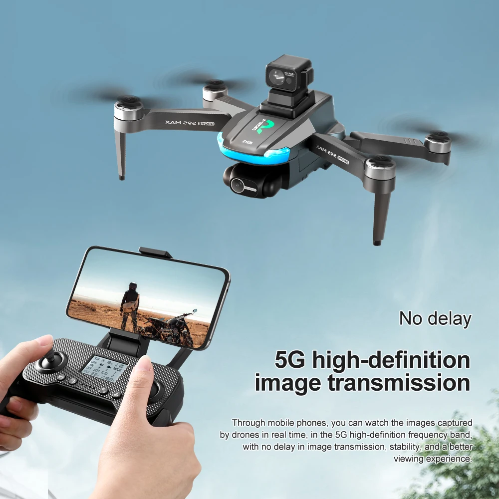 Nowy S9S MAX MINI Drone 4K 2-osiowy PTZ HD podwójny aparat Laser do unikania przeszkód bezszczotkowy silnik GPS 5G WIFI RC FPV Quadcopter zabawki