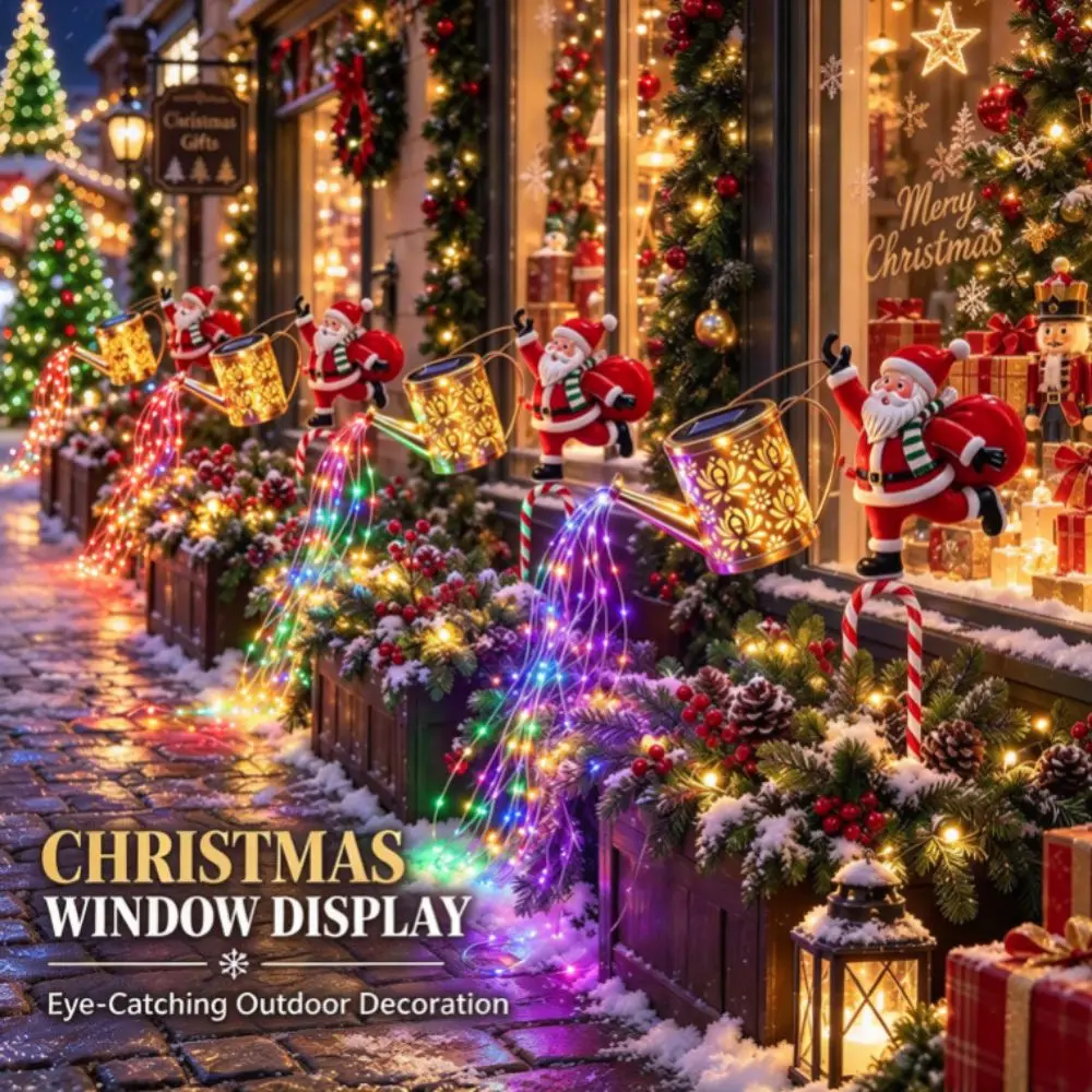 Solar Powered Christmas Solar Light Waterproof Weather Resistant Santa Claus Light LED Light Decorative Design