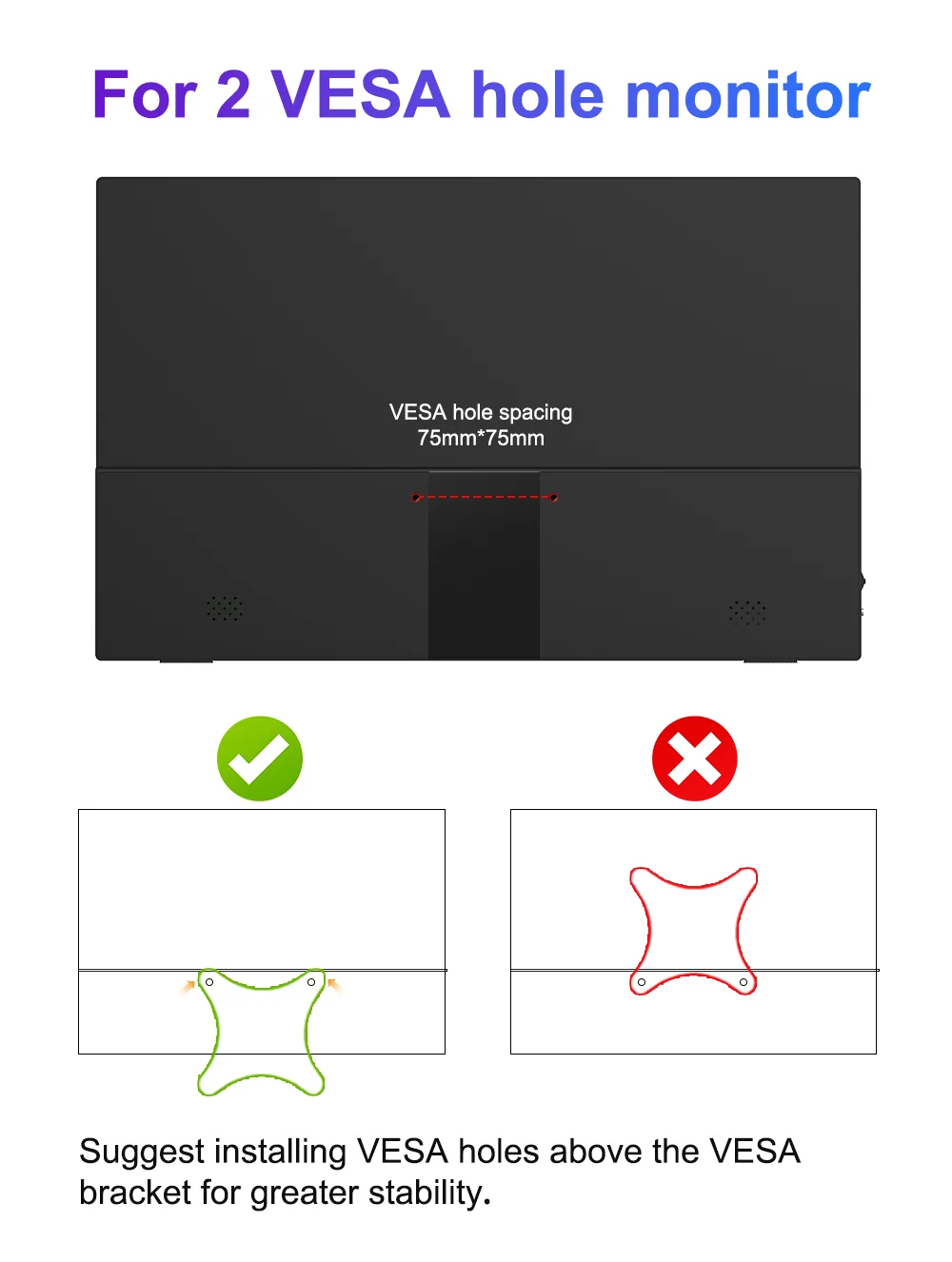 WonTim 16.0" 4K OLED Screen Portable Monitor 100% DCI-P3 Display 1MS Eye Care PC 120hz For Laptop Mac NUC Mini PC VESA LS Stand view 4