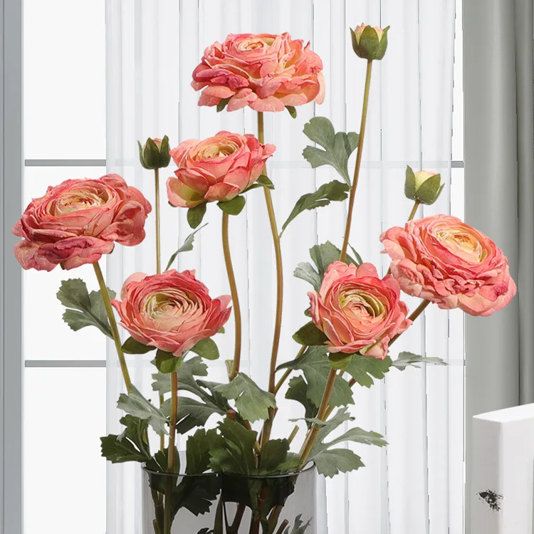 Simulation Flower European-style Sicilian Dew Lotus, Burnt Edge of A Single Flower, Home Decoration Wedding Scenery