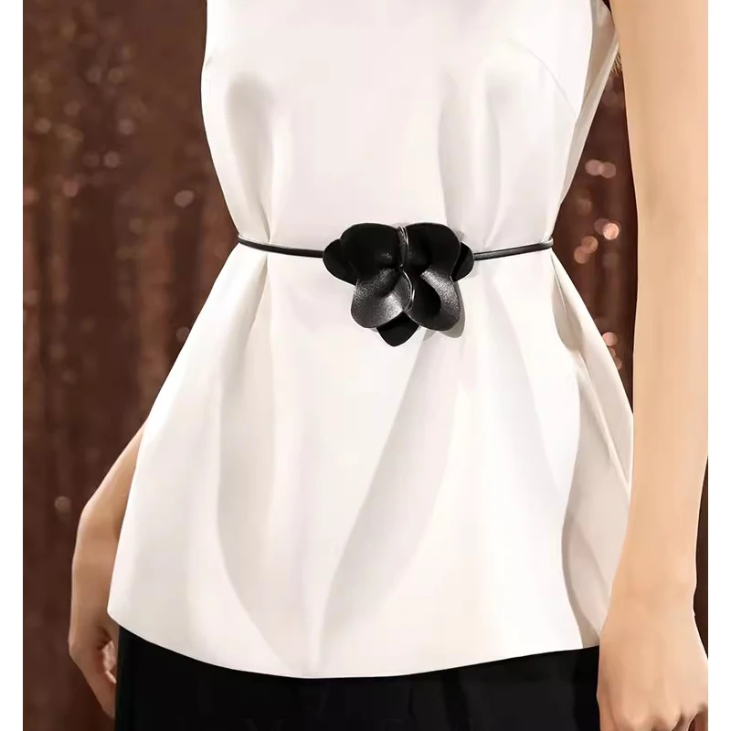 Iris Belt Elegant Style Three-dimensional Flower Waist and Neck with Skirt Accessory Fashion Ladies Gift Birthday