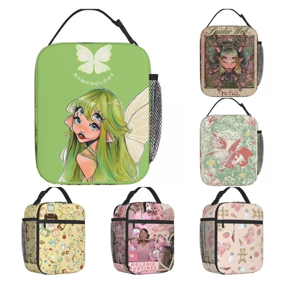 Cartoon Portals Melanie Martinez Insulated Lunch Bag Food Container Bags Reusable Cooler Thermal Lunch Box For School Office