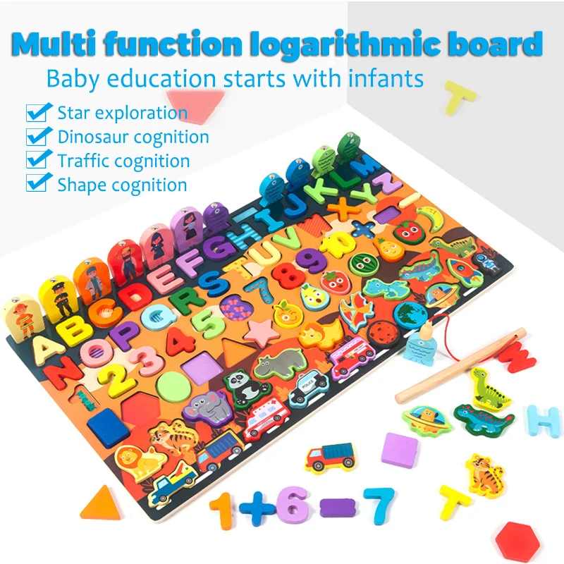 New Early Education 's Educational Toys  Montessori Eleven-in-one Wooden Multi-function Three-dimensional