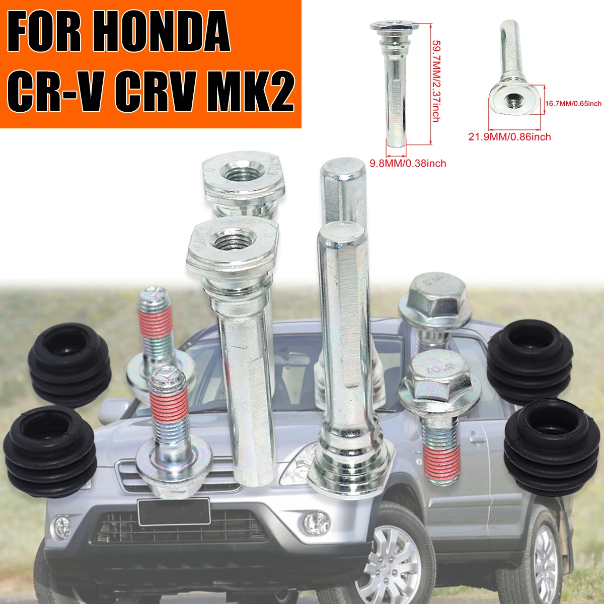 

Rear Lower Left Right Upper Caliper Cylinder Slider Guide Pin For Bushing Boot Seal Repair Kit For HONDA CR-V CRV MK2 2002-2006