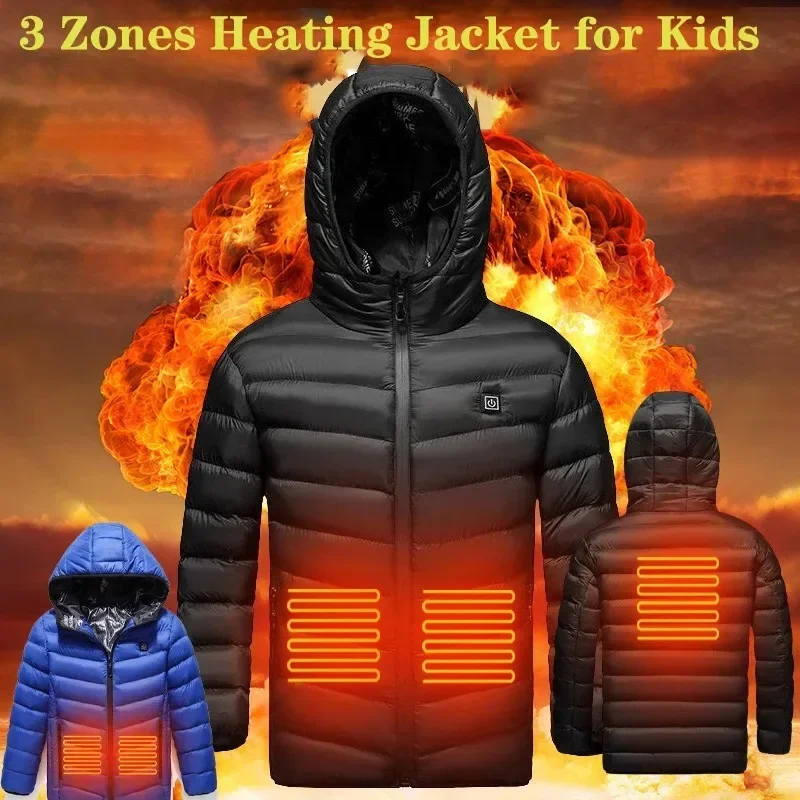 Heated Jacket for Children Men Women USB Charging Jacket Winter Heated Vest Electric Thermal Clothing Kid Washable Hiking Jacket