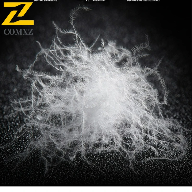 COMXZ New Mens Down Jacket Detachable Hooded Business Casual Windproof Puffer Jacket 90% White Duck Down Thickened Winter Parka