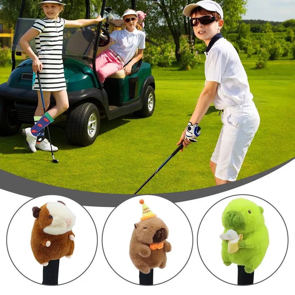 

Головной убор для гольфа, милая новинка, идея подарка, плюшевый чехол для водителя, деревянный чехол для клюшки, дизайн, защита для гольф-клуба, набор аксессуаров для гольфа