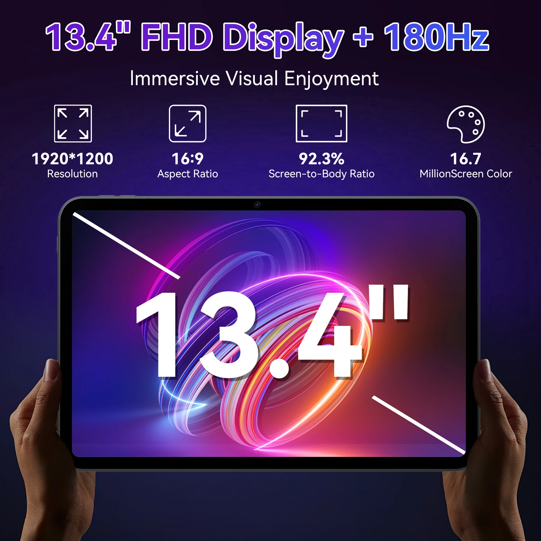 تابلت TABWEE T60 PRO Android 15 مع لوحة مفاتيح - 13.4 بوصة 8 جيجابايت + 256 جيجابايت (2 تيرابايت TF)، Unisoc T7280، 10000 مللي أمبير، 16 ميجابكسل + 8 ميجابكسل، مع ماوس، قلم