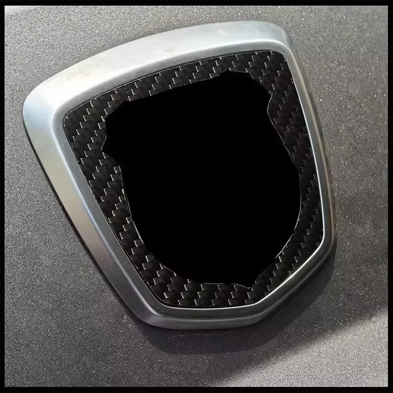 For Fiat 500 For Abarth 595 695 Real Dry Carbon Fiber Badge Logo Surround Decorative Cover Trim 2012-2024 Exterior Accessorie view 4