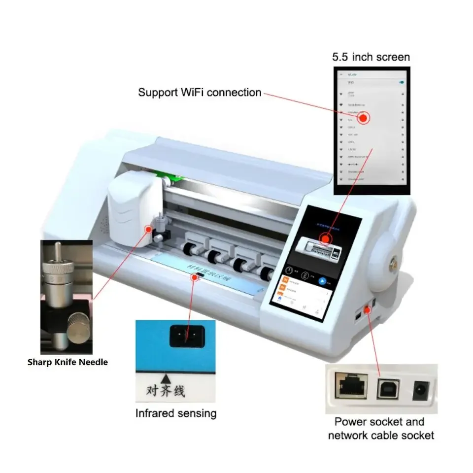 Unlimited Wifi Convenient Touching Screen TPU Sheets Cutting Plotter TPU Cutting Machine