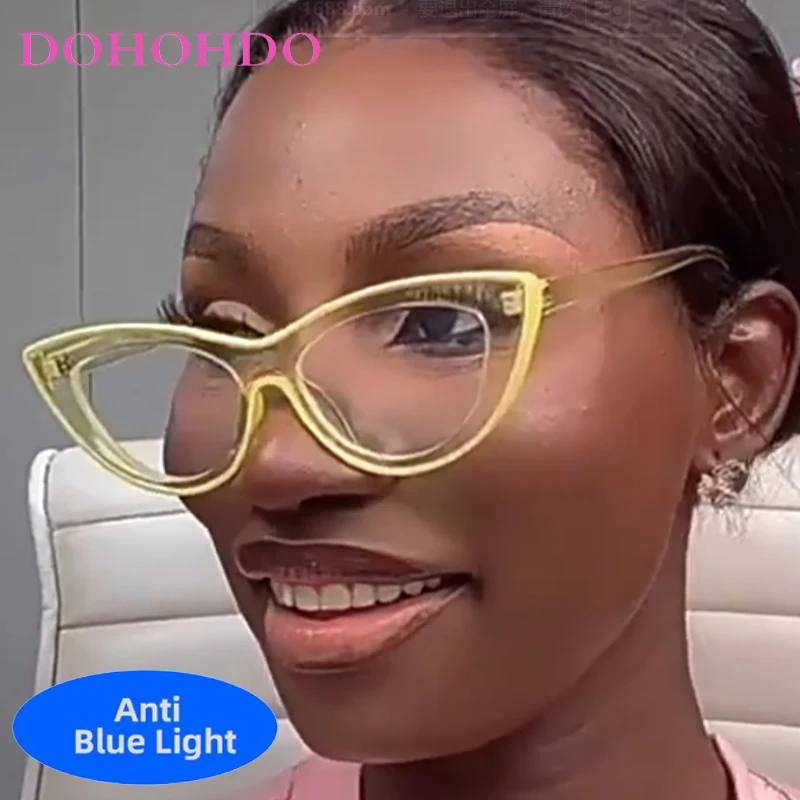 

Trendy Fashion Cat Eye Blue Light Blocking Glasses Women Men Brand Designers Optical Spectacle Protection Eyeglasses Очки Le