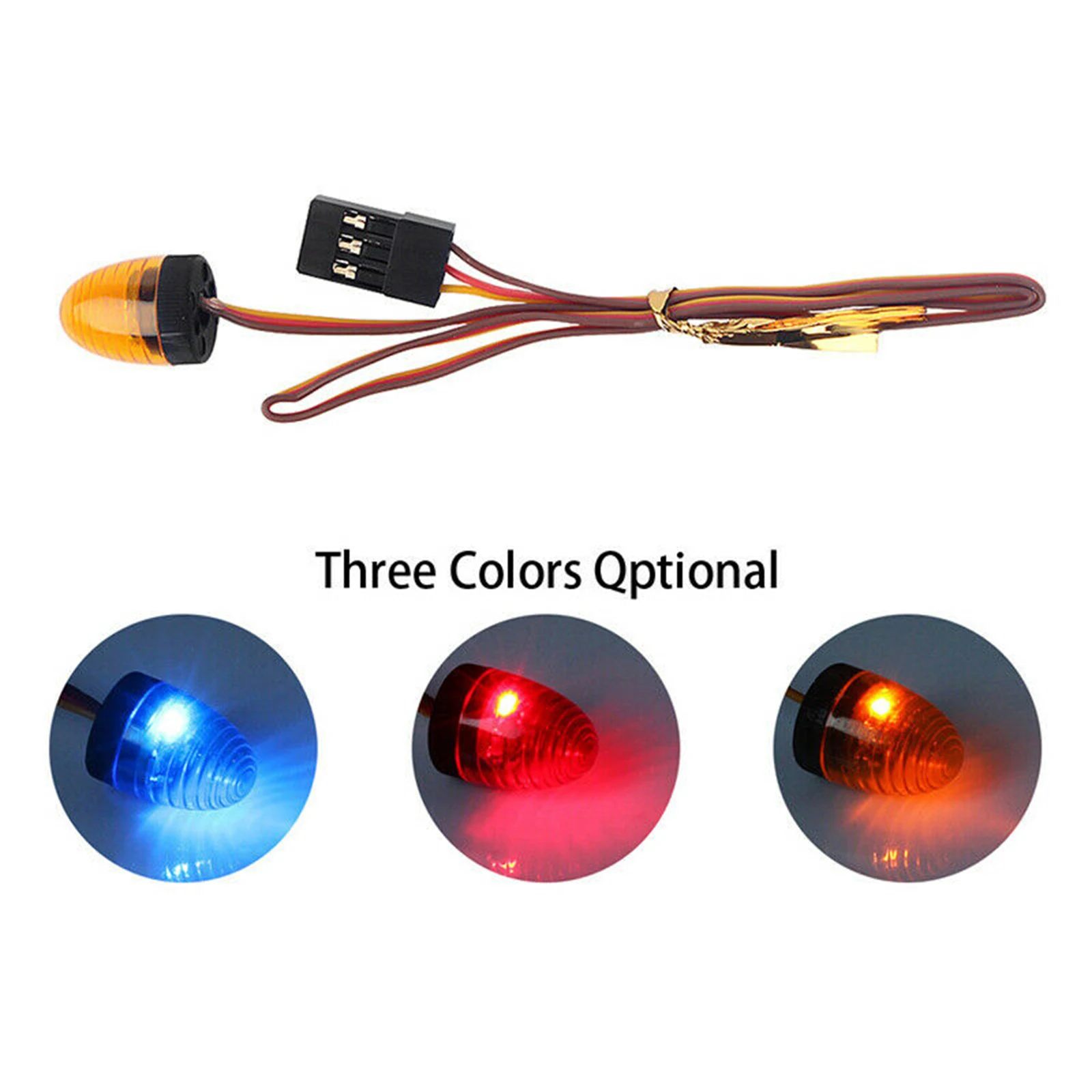4Pack RC Car Yellow/Red/Blue Optional Flashing LED Light For Tamiya Tractor 1:14 RC Engineering Truck image 2