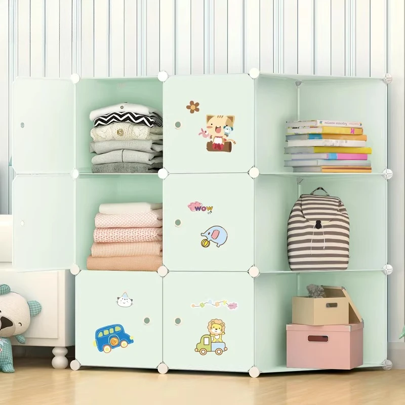 

Clothes Storage Wardrobe Bedroom Organizer Modern Kids Plastic Minimalist Wardrobe Modular Nordic Guarda Roupa Home Furniture