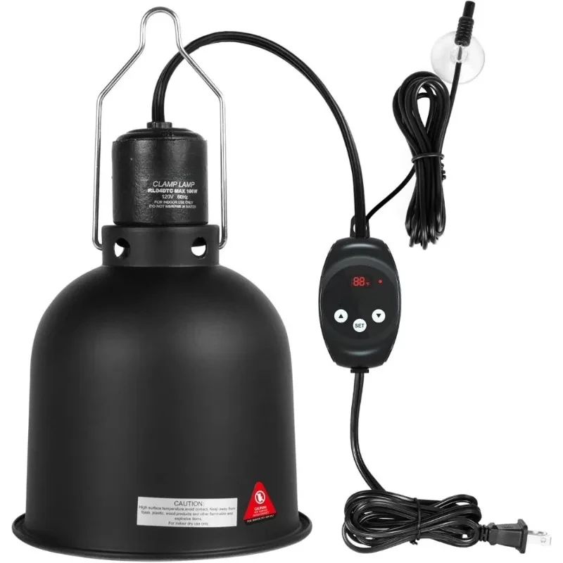 

Reptile Heat Lamp Deep Dome Dimming Thermostat Fixture Heating