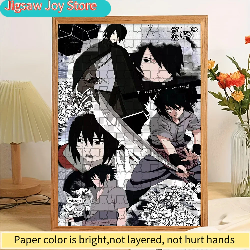 

Anime Naruto Sasuke Uchiha Classic Manga Panel Collage With Sword Scene Paper Puzzle, Premium Thick Paper Material, High Definit