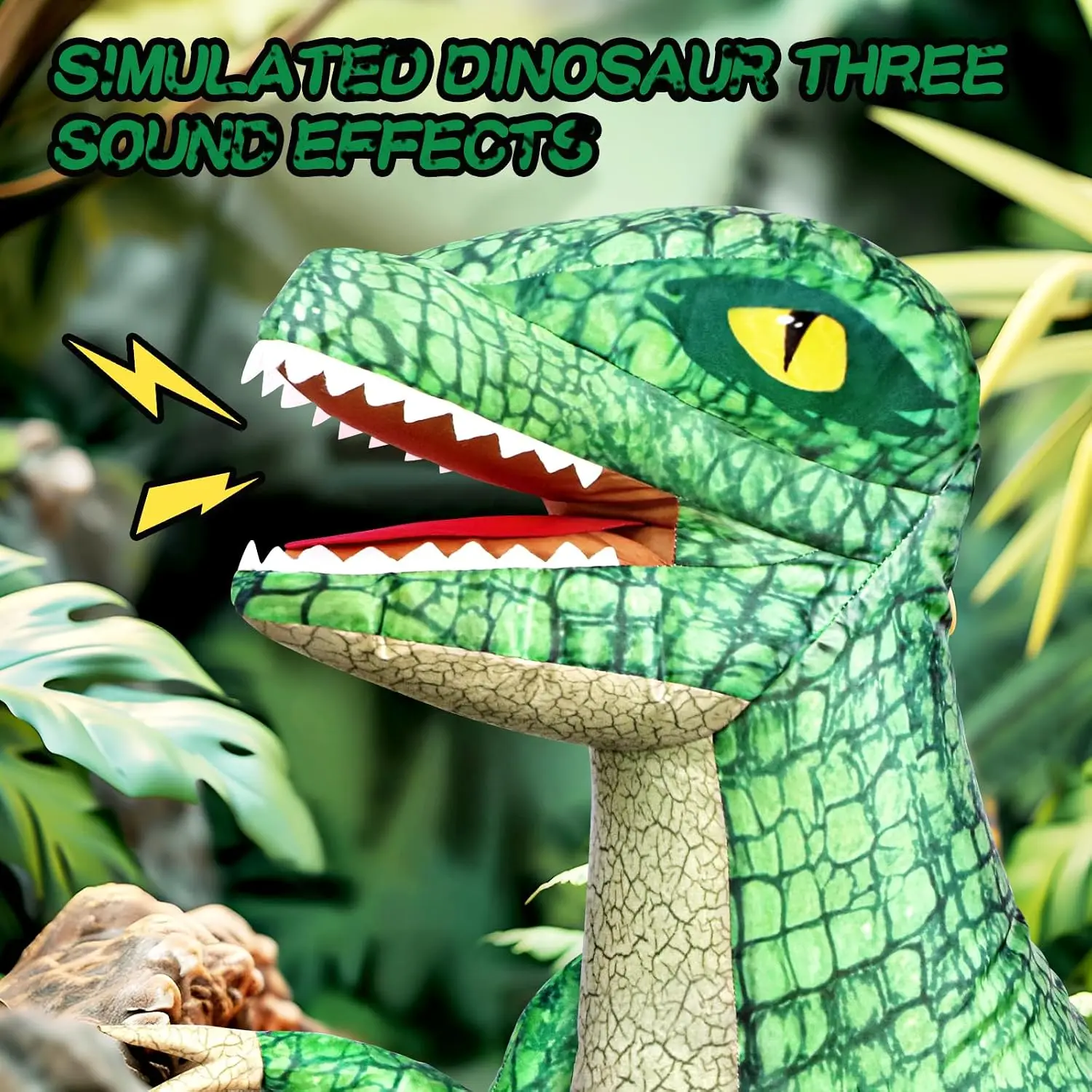 Kids 2.4GHz Remote Control Inflatable Dinosaur Electric Walking 360° Rotatable RC Dino Wireless Interactive Play Toy Gift