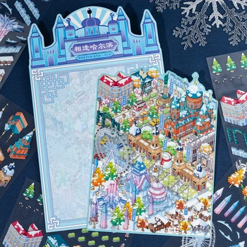 ملصقات Mr.Paper City Theme 10.0 المصغرة للحيوانات الأليفة، ش...