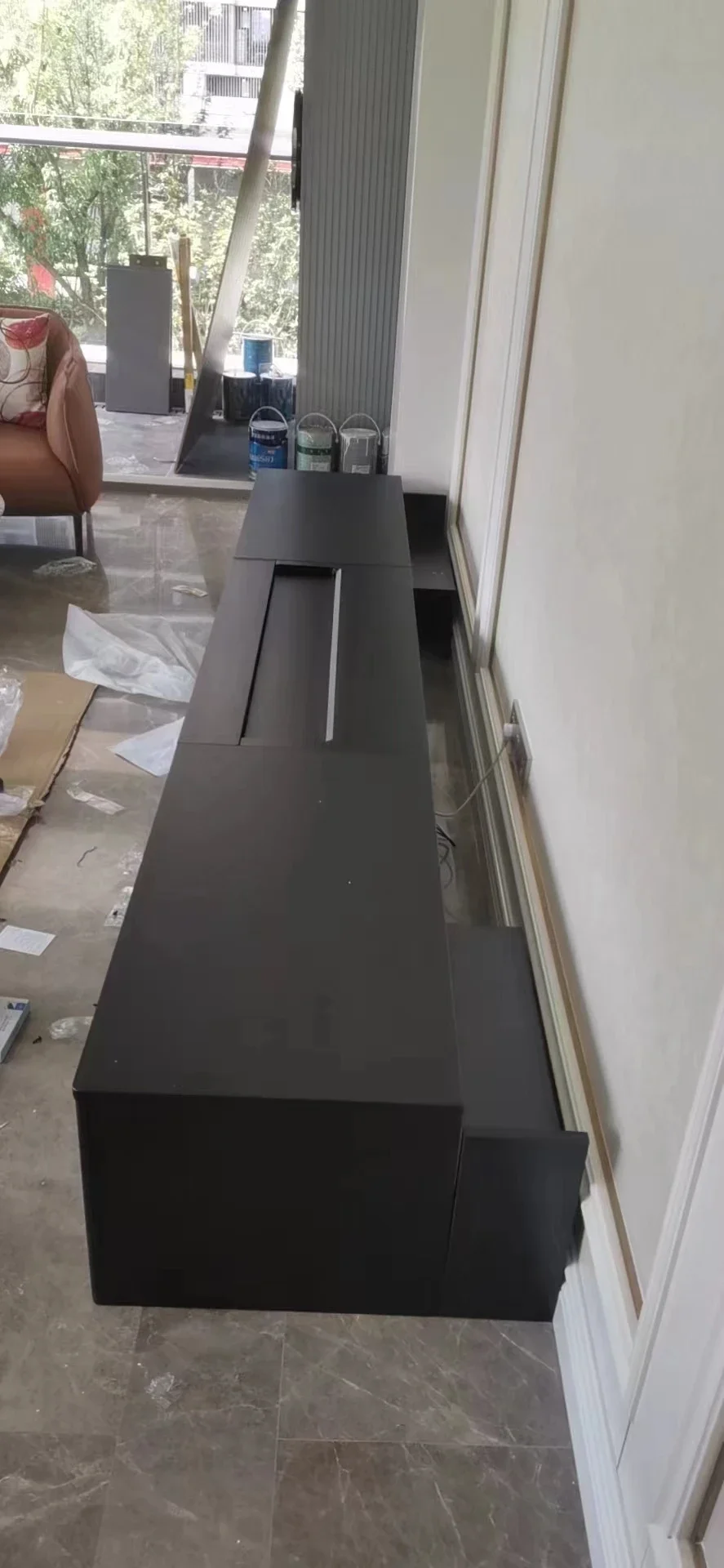 Tela do projetor com gabinete 90 polegadas/100 polegadas piso subindo tela do projetor alr ust eletrônico motorizado piso subindo projeção s