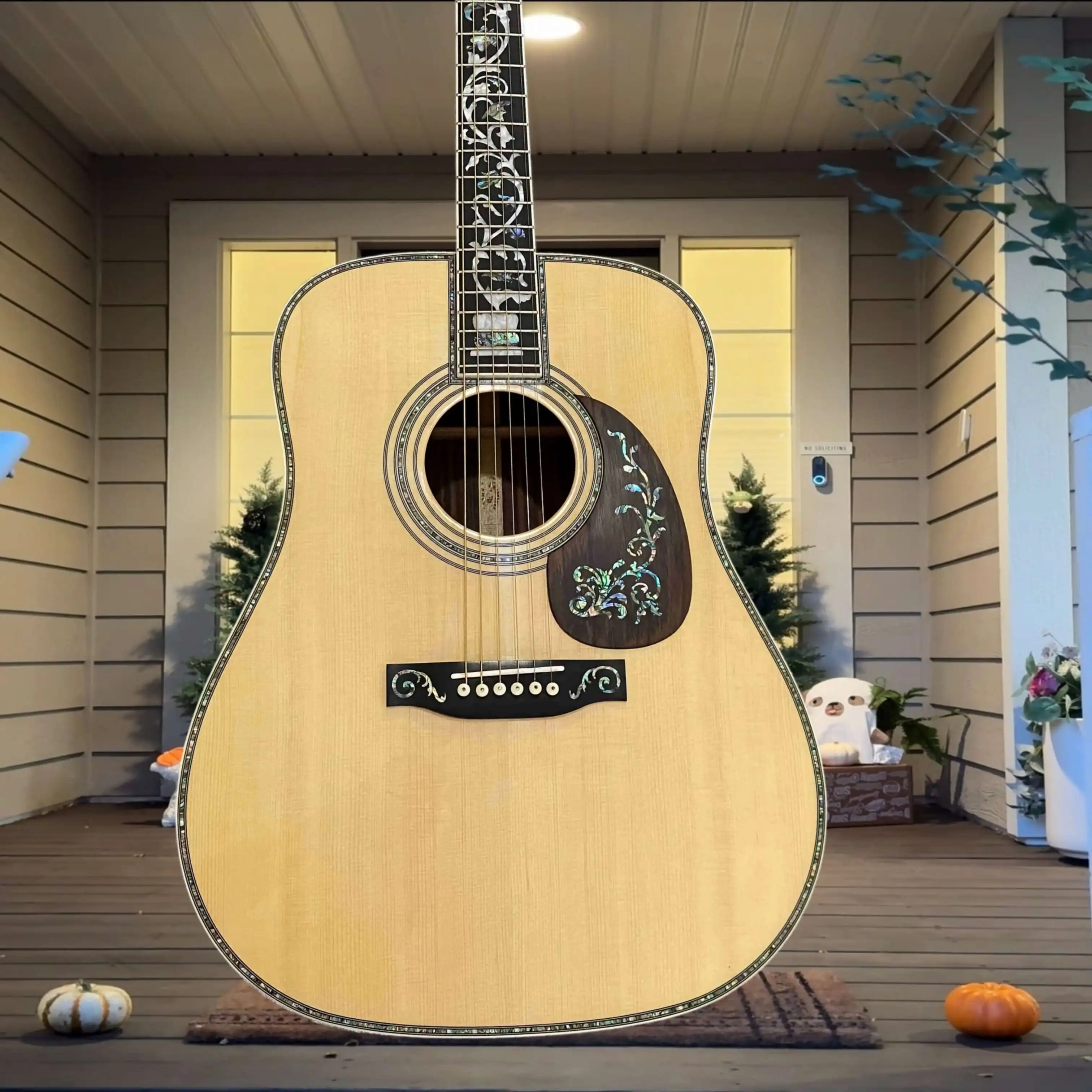 D45 Natural Acoustic Guitar Adirondack Spruce Rosewood Fixed Bridge Abalone Inlay Pros Collectors Stage Performers In Stock