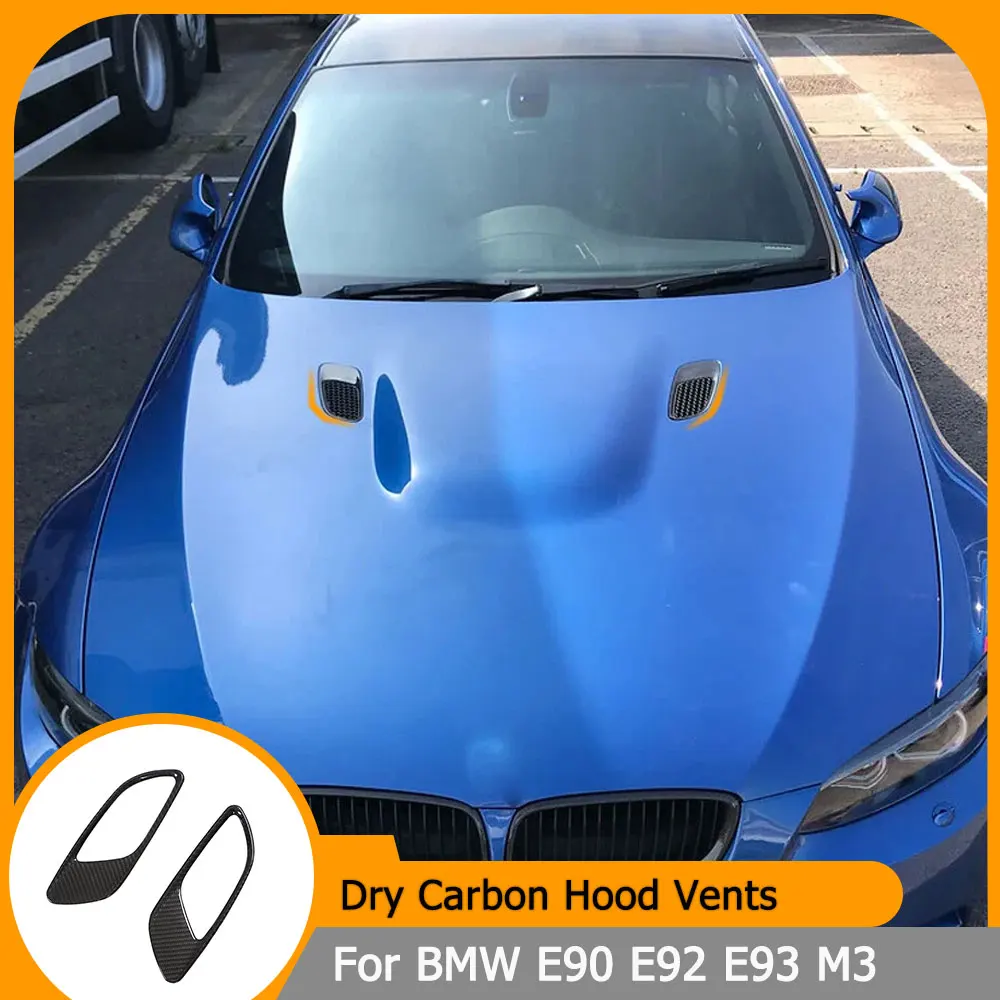 

Car Hood Bonnet Air Vent Cover for BMW 3 Series E90 E92 E93 M3 2008-2013 Carbon Fiber Front Hood Vents Air Dust Cover