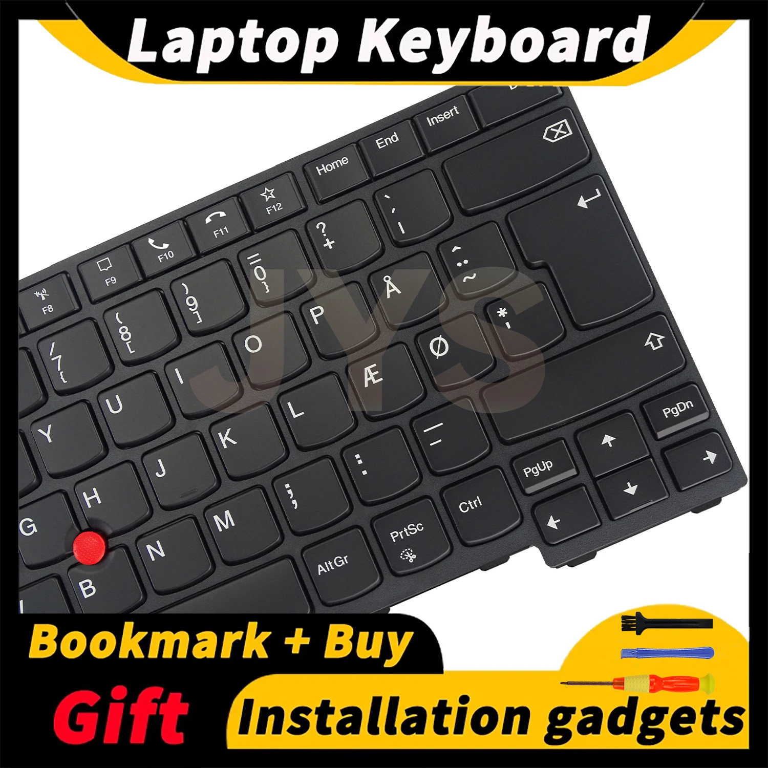 For Lenovo ThinkPad L14 Gen1/L14 Gen2 laptops replacement keyboard with backlit Danish layout