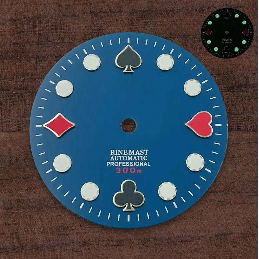 28.5 มม.S โลโก้ Dial เหมาะสําหรับ NH35/NH36/4R/7S ญี่ปุ่นอัตโนมัติสีเขียวส่องสว่างนาฬิกาการปรับเปลี่ยนอุปกรณ์เสริม