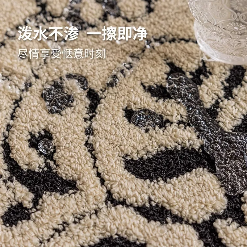 Karpet ruang tamu bergaya retro Amerika yang dapat dicuci, selimut samping tempat tidur bergaya Prancis mewah dan elegan.