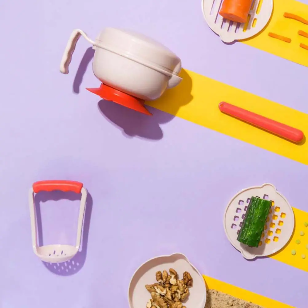 

Baby Food Grinding Box Masher Bowl Multi functional Feeding Tool Complementary Child Mill Home Kitchen PP TPE Silicone Smooth