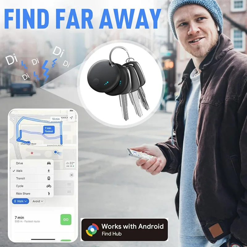 Android Air Tracker Tag Bluetooth-Tracker Smart Tags Kompatibel mit Google Find Hub App Suche Lokalisierung Tracking-Gerät Gegenstandsfinder – Detail 5