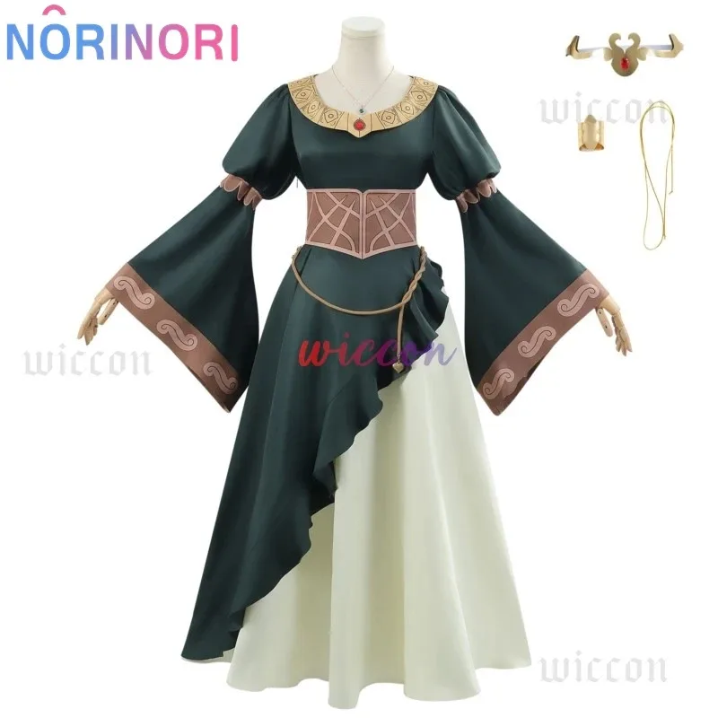 أزياء هيرا التأثيرية لموسم الفيلم 2 فستان أخضر أغطية الرأس ملابس مناسبة لحفلات الهالوين كرنفال فانتازيا ملابس النساء البالغات