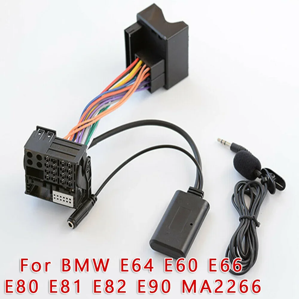 

1 комплект BT-совместимого музыкального аудиоадаптера 5,0 MIC для BMW E80 E81 E82 E90 MA2266 Черный Plug And Play A2DP Качество звука без потерь