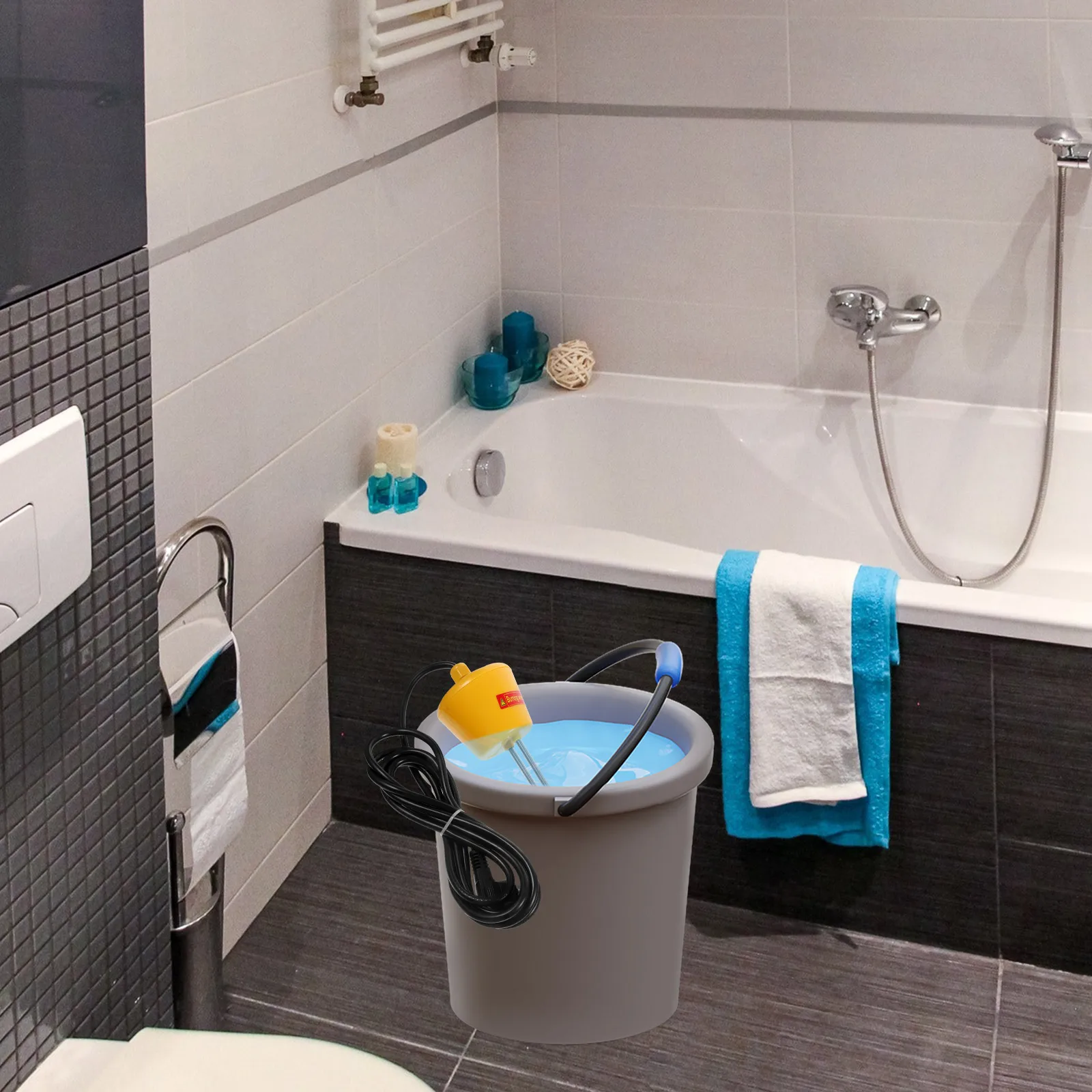 

3000W Floating Heating Rod For Bathtub Inflatable Pool Led Thermometer Yellow Actual 2500W Water Electricity Separation Safe Use