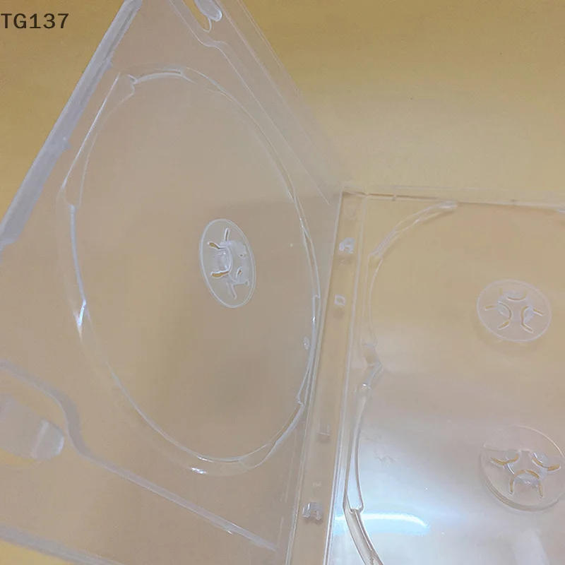 1 قطعة مربع PP البلاستيك الشفاف أسفل CD صندوق فارغ CD حالة حليبي CD حالة سعة 3 أقراص