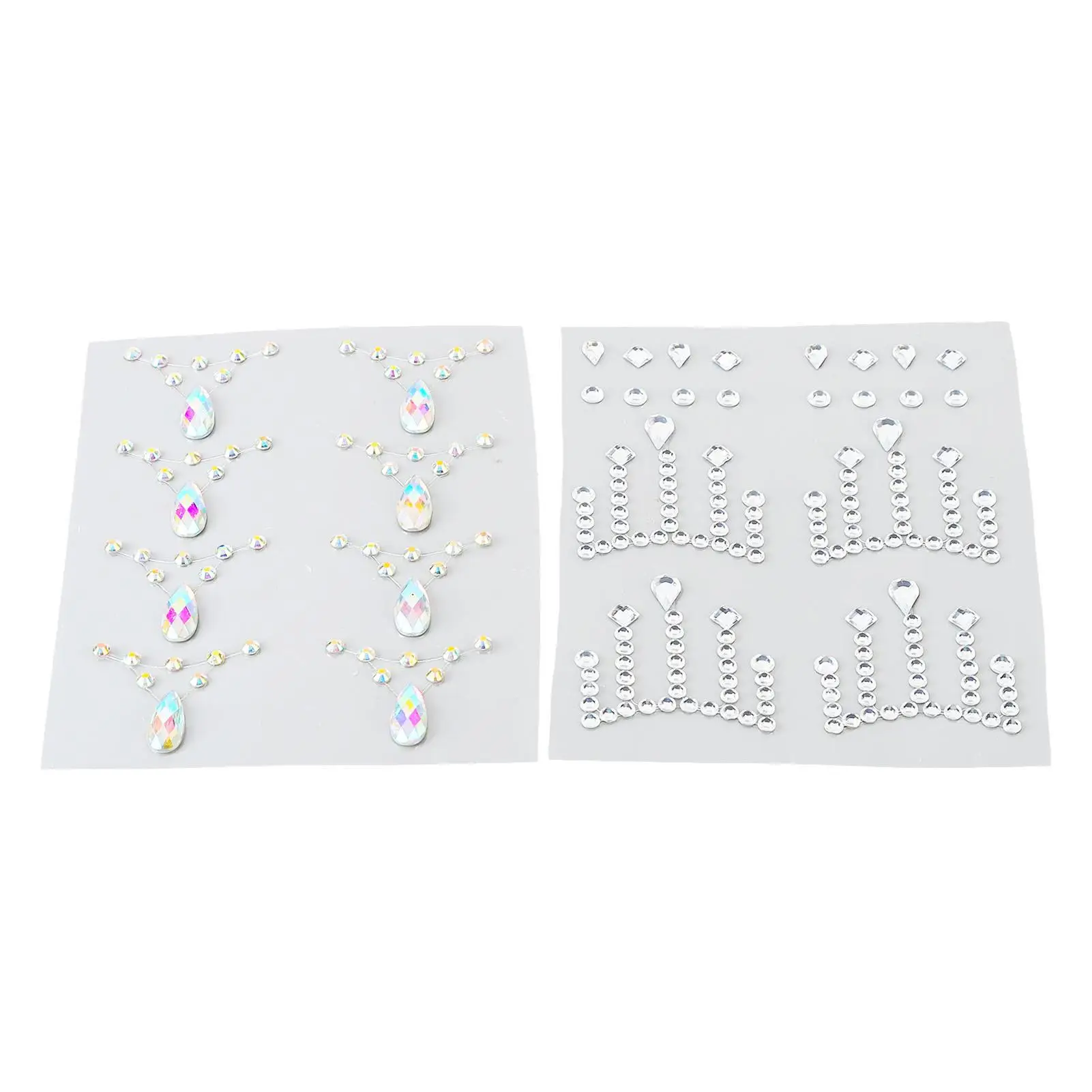 Pegatinas de cara en forma de lágrima, decoración de maquillaje autoadhesiva para mujeres, para fiestas de eventos de cosplay