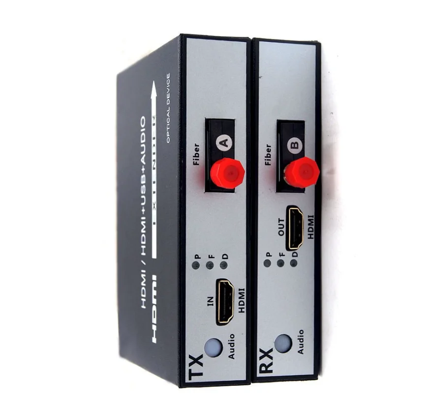 

1 пара 1080P HDMI + USB KVM через оптоволоконный удлинитель до 20 км, одномодовый одноволоконный порт FC, оптоволоконный трансивер HDMI