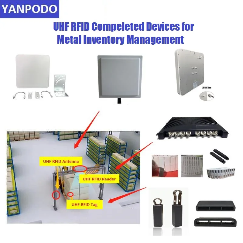 YANPODO-ABS Tag RFID UHF, Anti-Metal, Chip Iminj Monza4QT, Faixa de leitura, Tag passiva para armazém e varejo, 4-6m, 860-960MHz