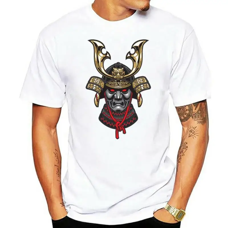 SAMURAI SHOGUN MASK - Unisex Cotton T-Shirt Tee Shirt