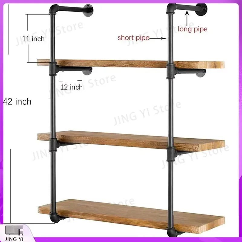 24 Inch Industrial Style Floating Bookshelf Ledge Wall Mounted Storage Shelf for Living Room Garage Jewelry Books Tools