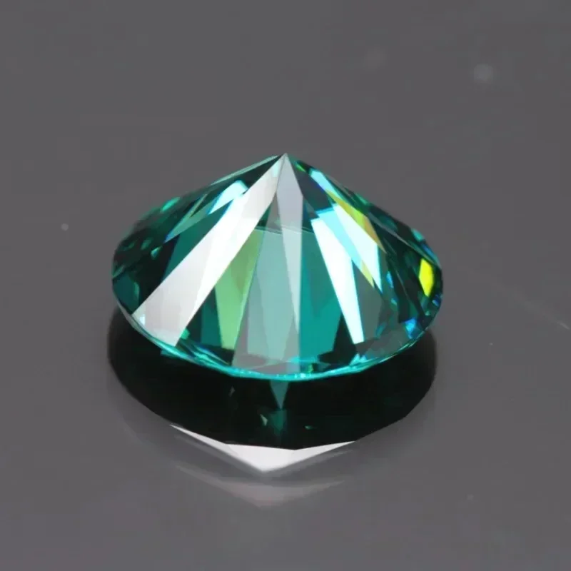 

Moissanite Stone Round Cut Natural Green Color 8 Hearts 8 Arrows Lab Grow Diamond Charms Jewel Making Gift GRA Authentication