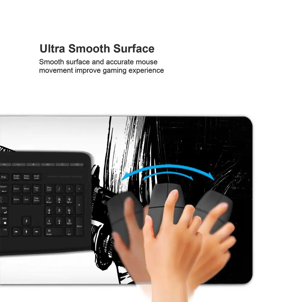 Mouse pad black Japanese samurai sword desk pad XXL Large Office Computer Mousepad Pc Accessories Rubber Keyboard Desk Mat 90x40