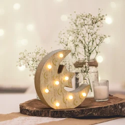 New Eid Mubarak Moon Star Wooden Ornament Ramadan Decor for Home Ramadan Mubarak Islamic Muslim Party Decor Eid Al Adha 2025
