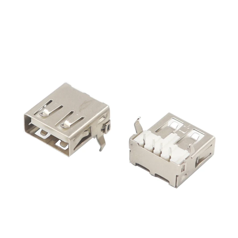 【50-10PCS】10Pcs USB Type A Standard Port Female Solder Jacks Connector PCB Socket USB-A type