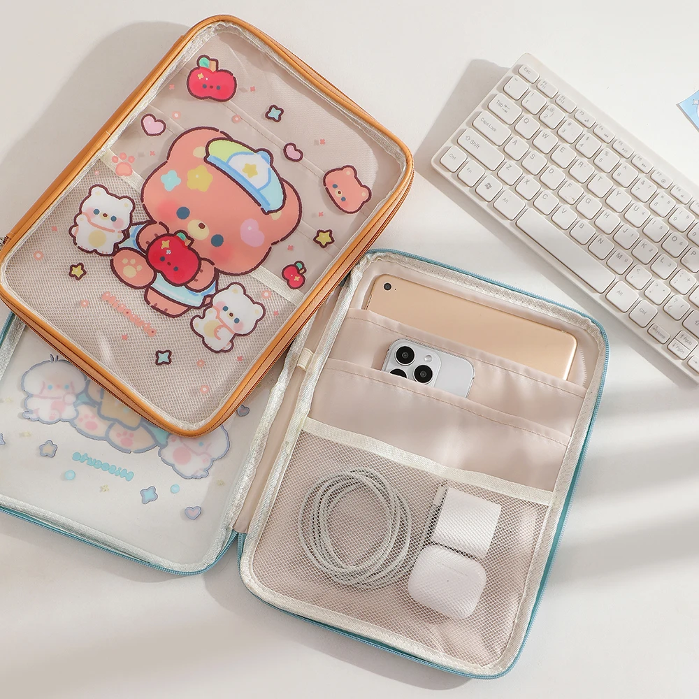 الحقيبة الثابتة البلاستيكية الكرتون للطلاب ، تخزين سعة كبيرة للأقلام ، ممحاة ، أكياس قلم رصاص ، منظم #4