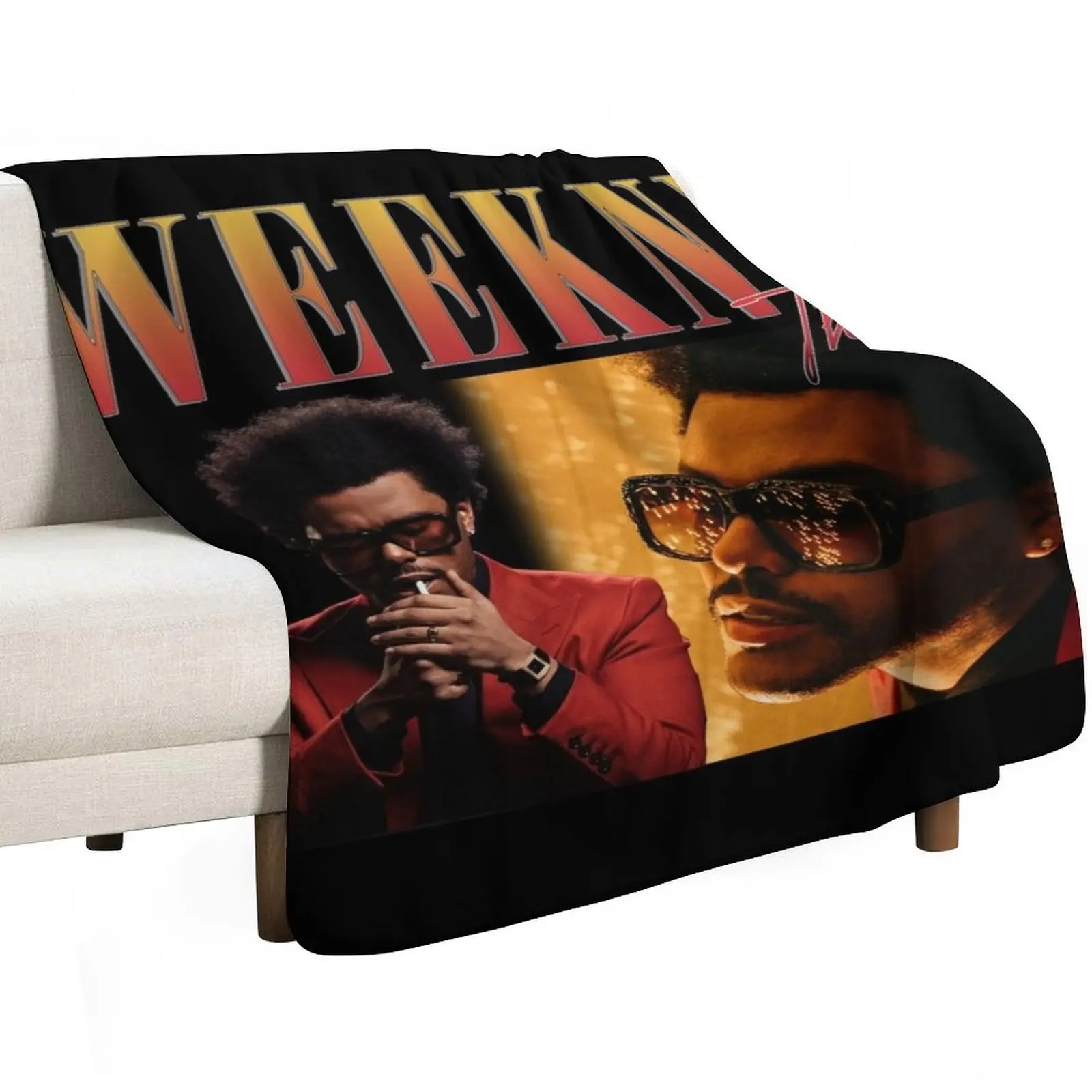 illustration the joy of summerthe weeknd Throw Blanket Warm Soft Big Travel Decoratives Soft Plush Plaid Blankets