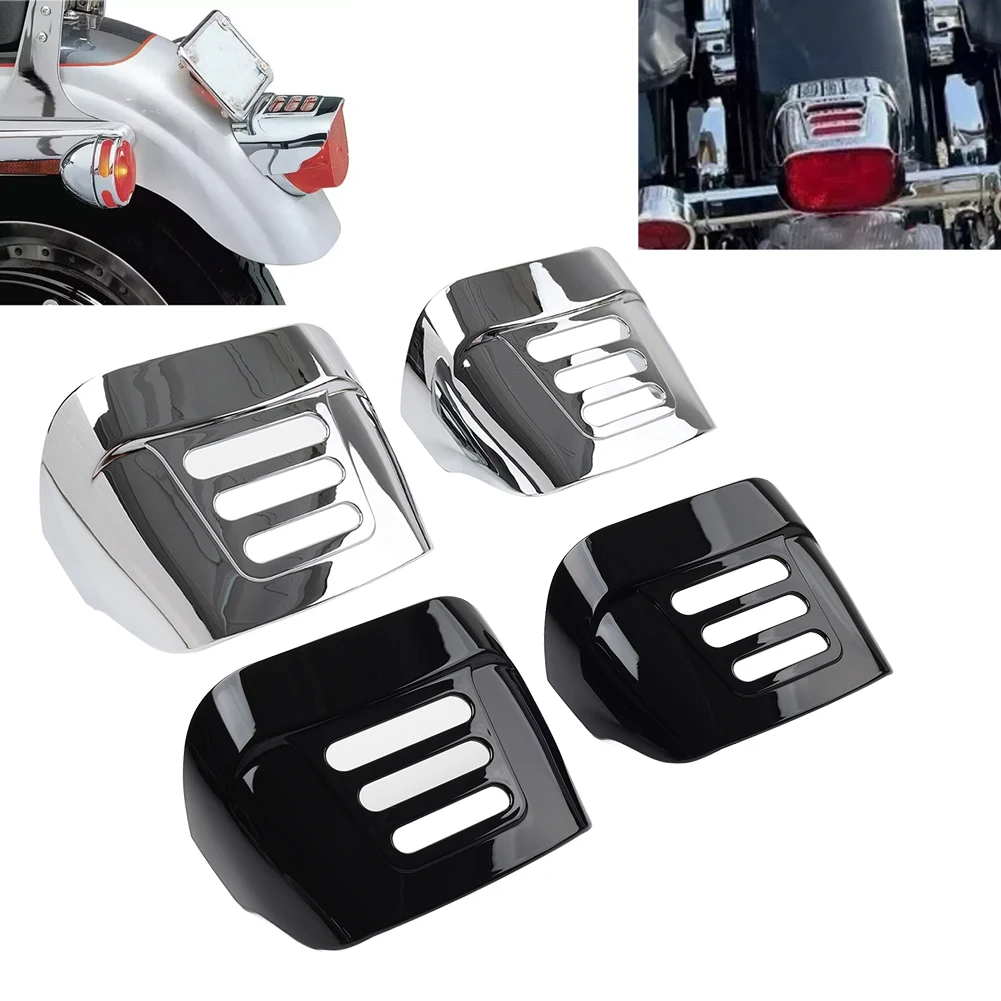 Motorbike Plastic Slotted Tail Light Visor Covers Left+Right 2Pcs For Harley Tri Glide FLHTCUTG 2009-2022 FLHXXX Accessories