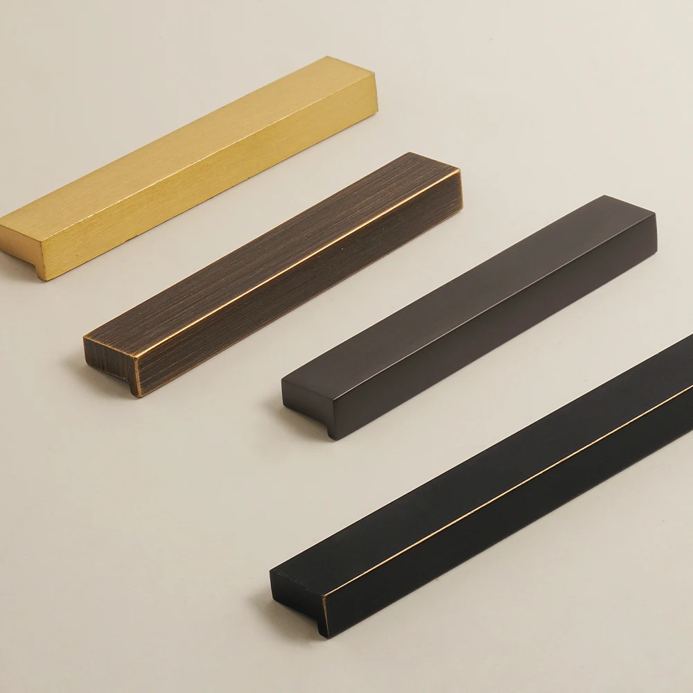 SAILANKA Brass Furniture Long Handles Modern Nordic Wardrobe Dresser Cupboard Square Cabinet Drawer Guarda Roupa Pulls Knobs