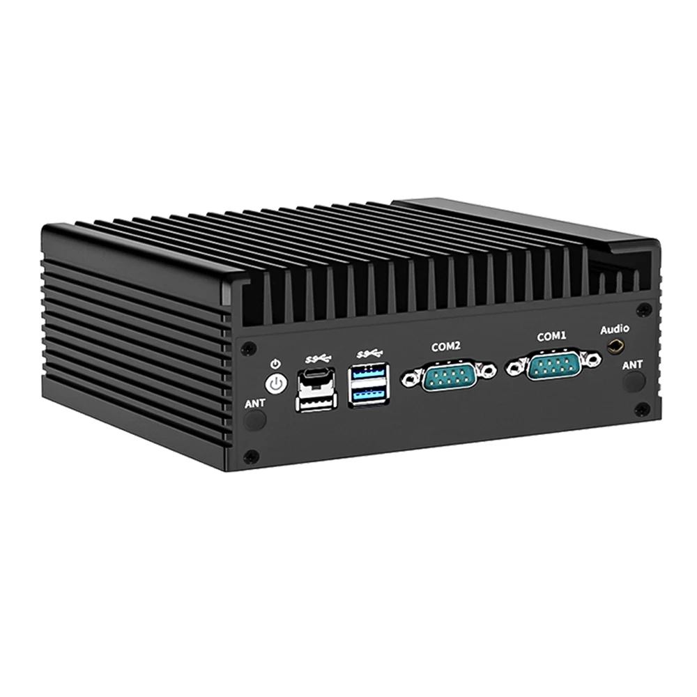 Topton Intel N100 Fanless Mini PC 2xi226-V 2.5G 2*COM NVMe 2*HD 1*DP Efficient Cooling Solid Firewall Router Industrial Computer