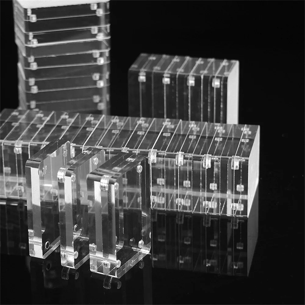 Transparente Acrílico Photo Frame, Frame Display Magnético, Poster Rack, Clear Poster Card Stand, Room Desk, Decoração de casa, 2pcs