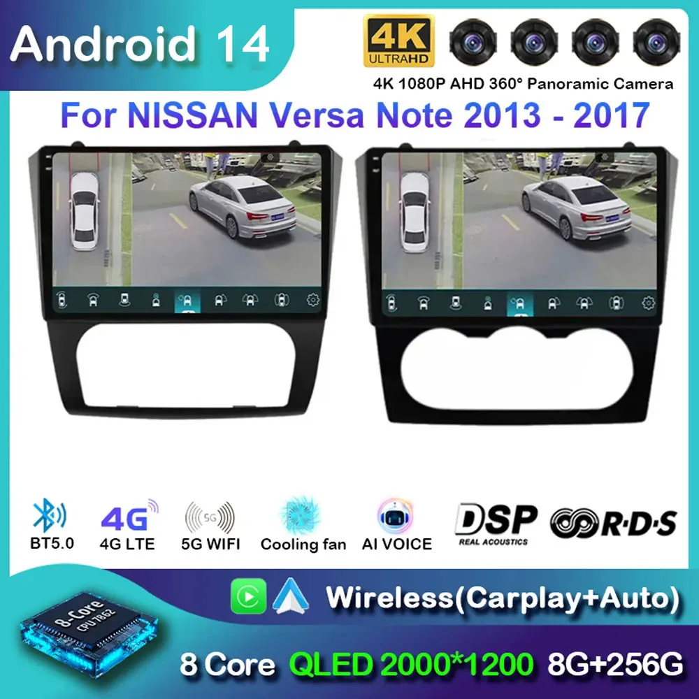 Android 14 Carplay Auto Wifi + 4G Autoradio Voor Nissan Altima Teana 2008-2012 Multimedia Videospeler Gps Navigatie Stereo Audio